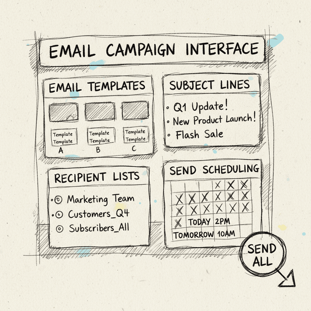 Email campaign interface