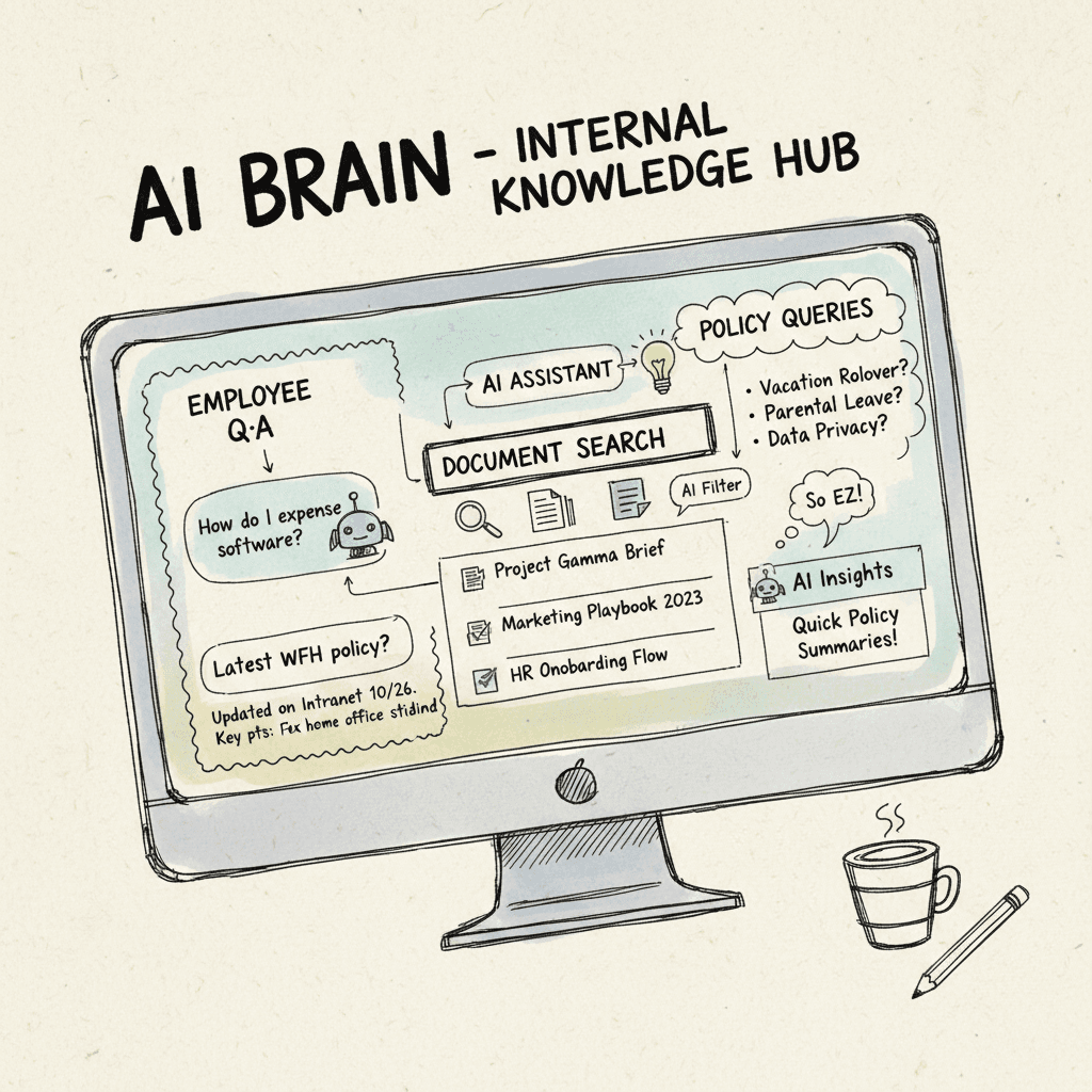 AI-powered internal knowledge support interface