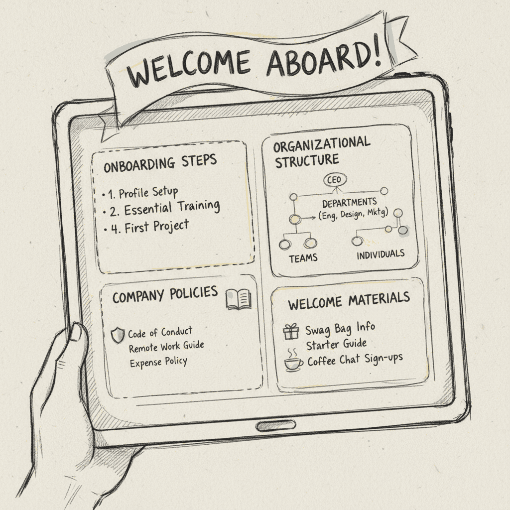 Employee induction interface