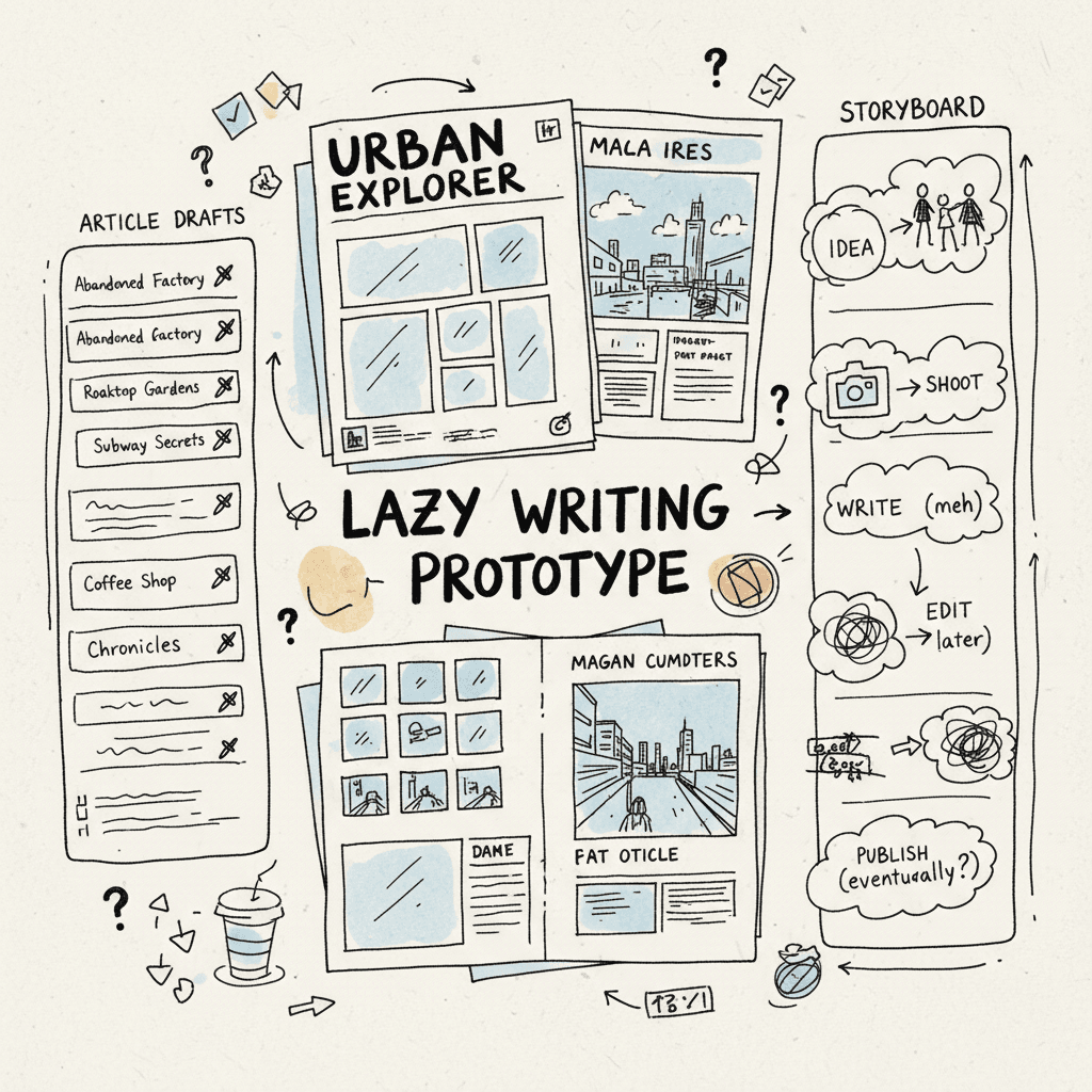 Magazine article creation interface